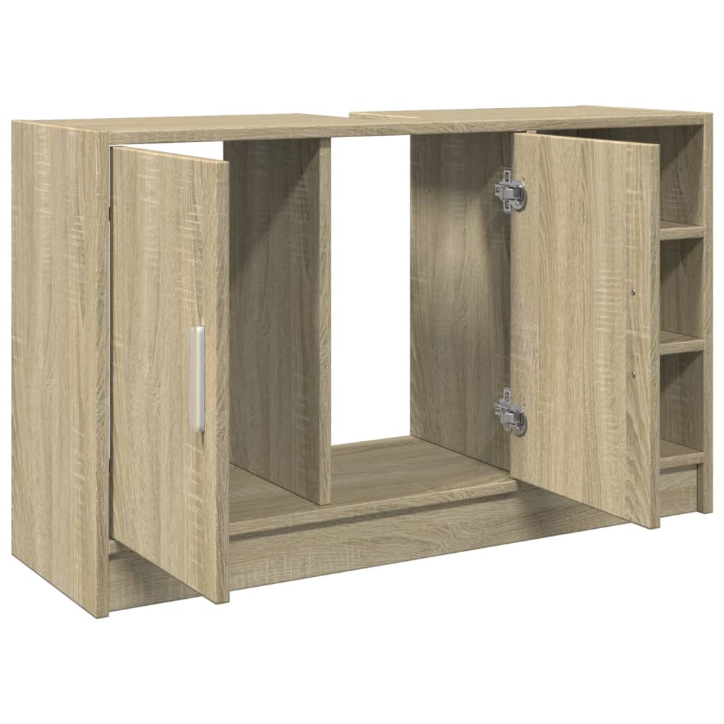 Washbasin base cabinet Sonoma oak 90x29x55 cm wood material