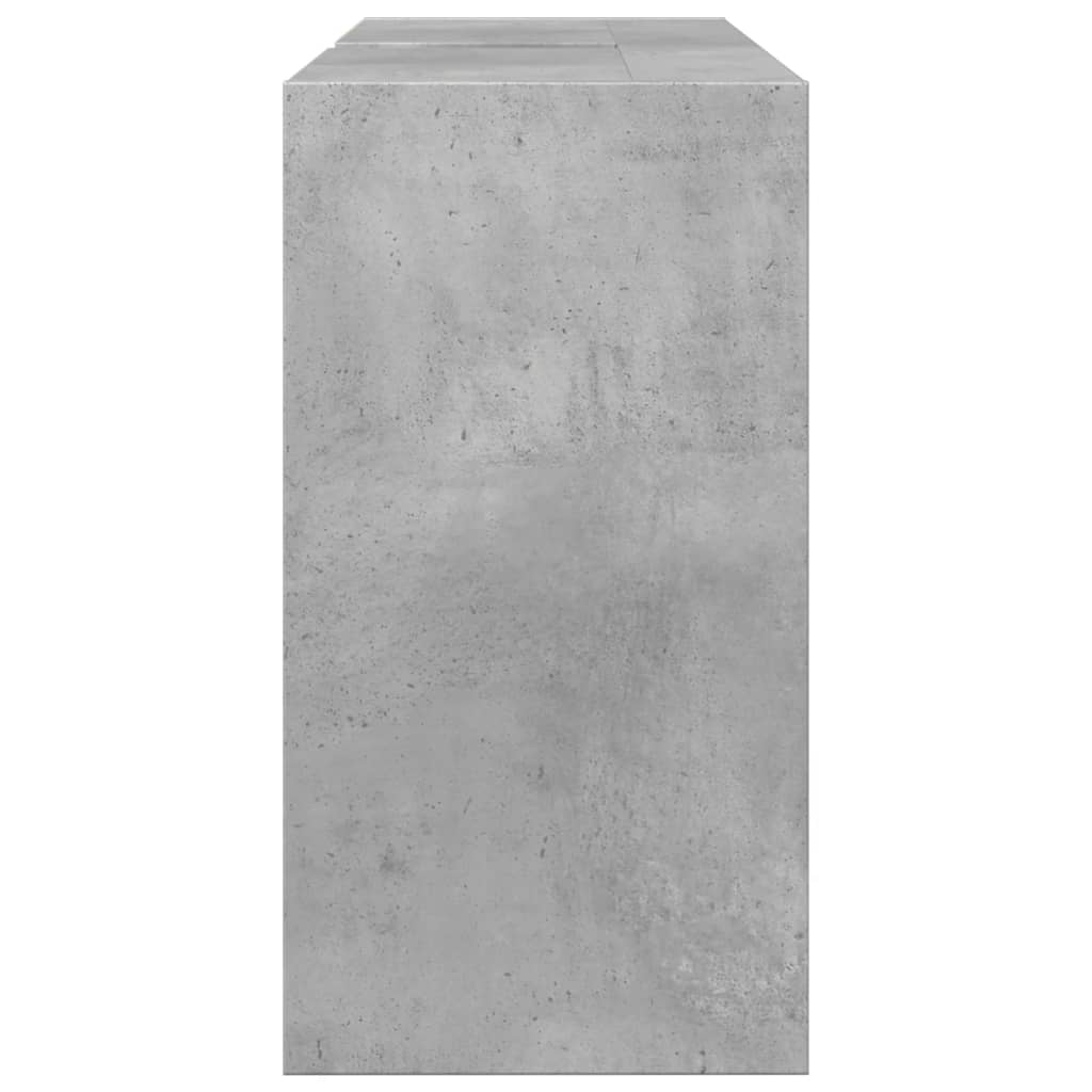 Washbasin base cabinet concrete grey 90x29x55 cm wood material