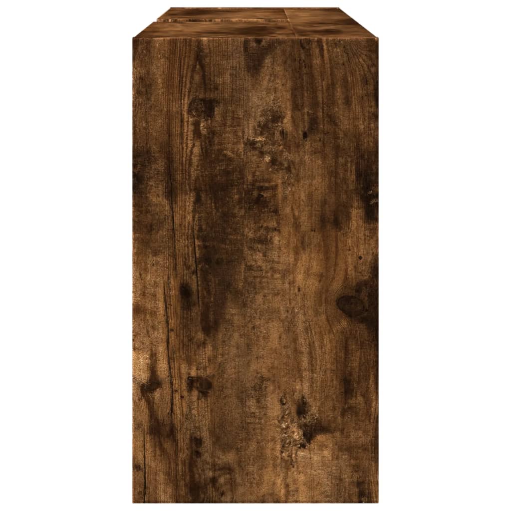 Washbasin base cabinet smoked oak 90x29x55 cm wood material