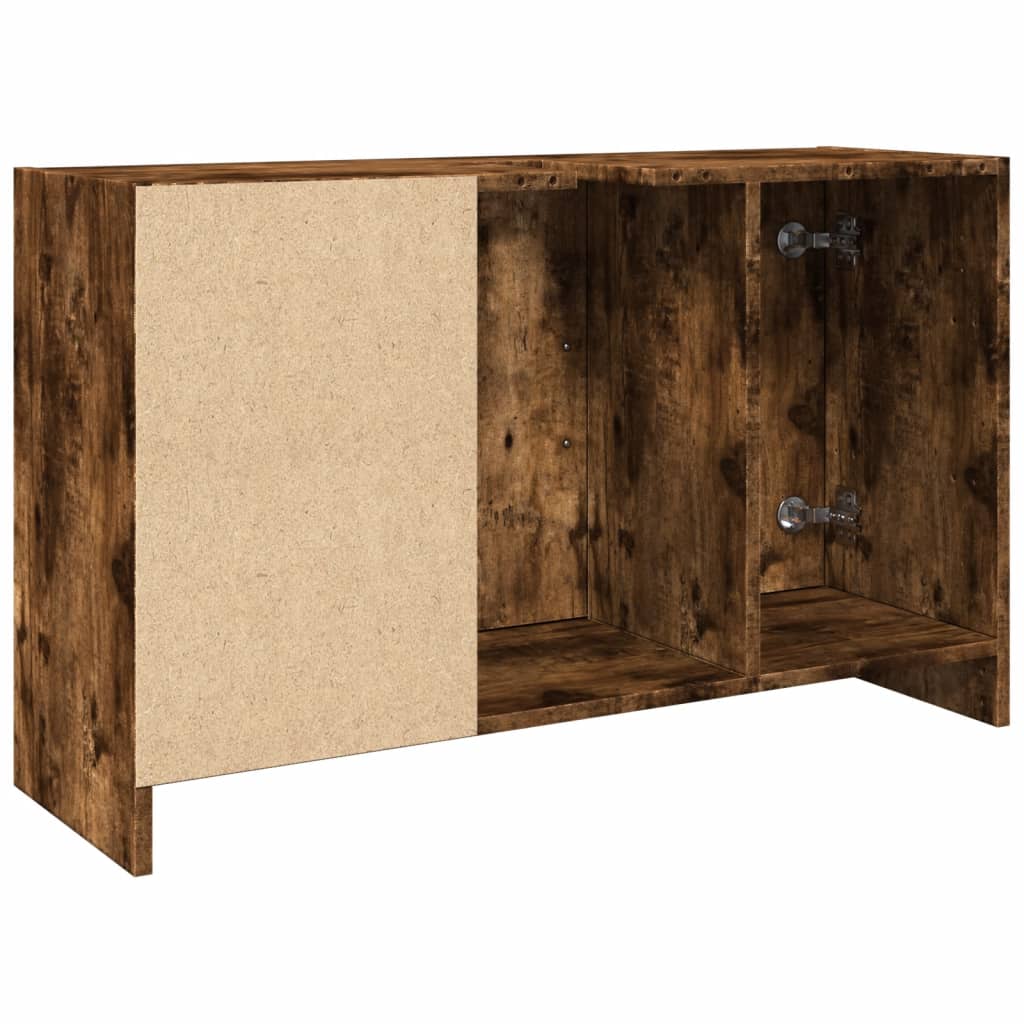 Washbasin base cabinet smoked oak 90x29x55 cm wood material