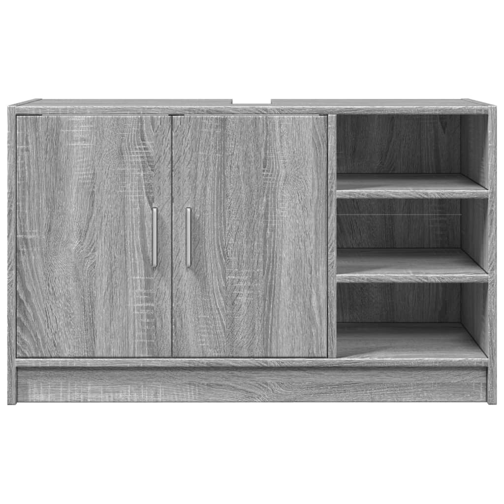 Washbasin Cabinet Grey Sonoma 90x29x55 cm Wood Material