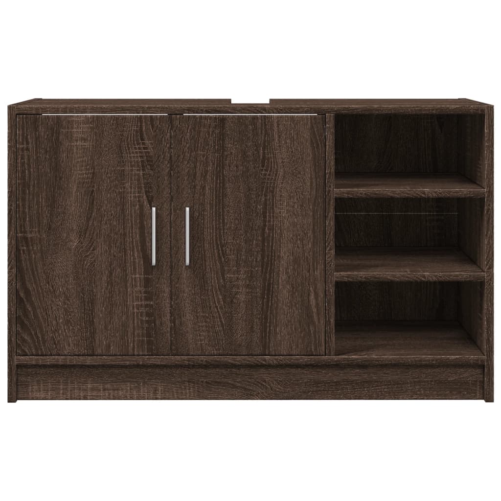 Washbasin Cabinet Brown Oak Look 90x29x55 cm