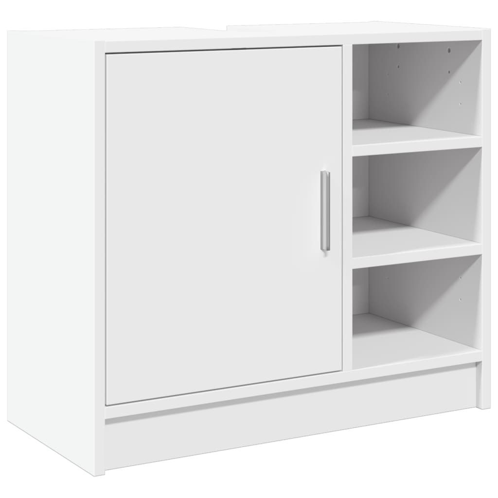 Washbasin Cabinet White 63x29x55 cm Wood Material