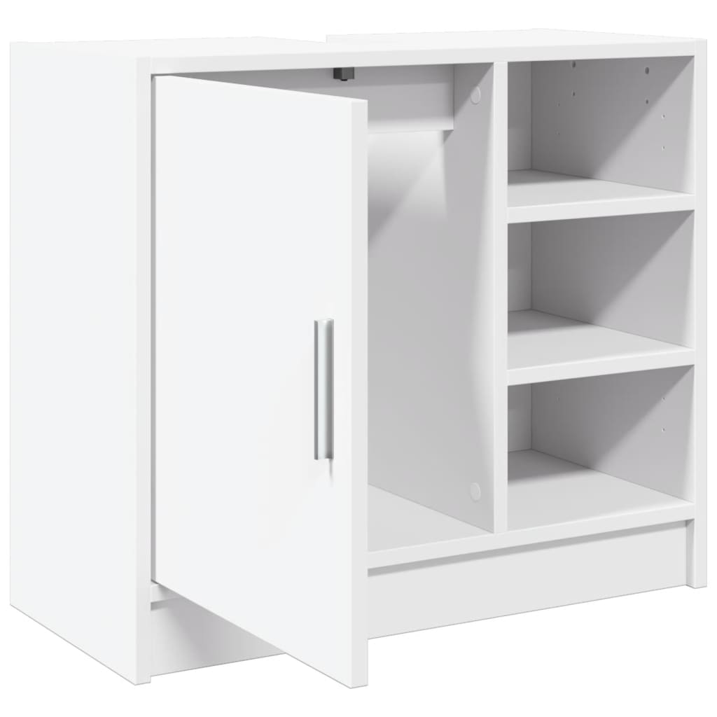 Washbasin Cabinet White 63x29x55 cm Wood Material