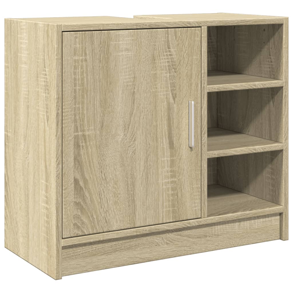 Washbasin base cabinet Sonoma oak 63x29x55 cm wood material