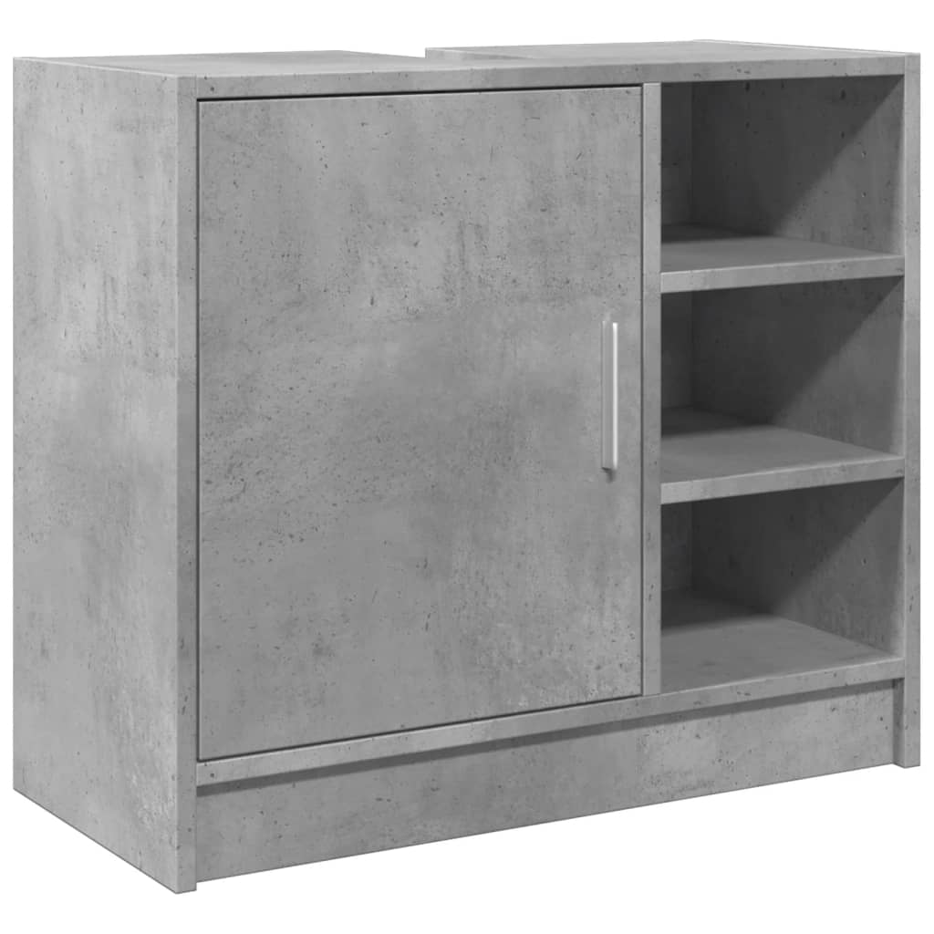 Washbasin base cabinet concrete grey 63x29x55 cm wood material