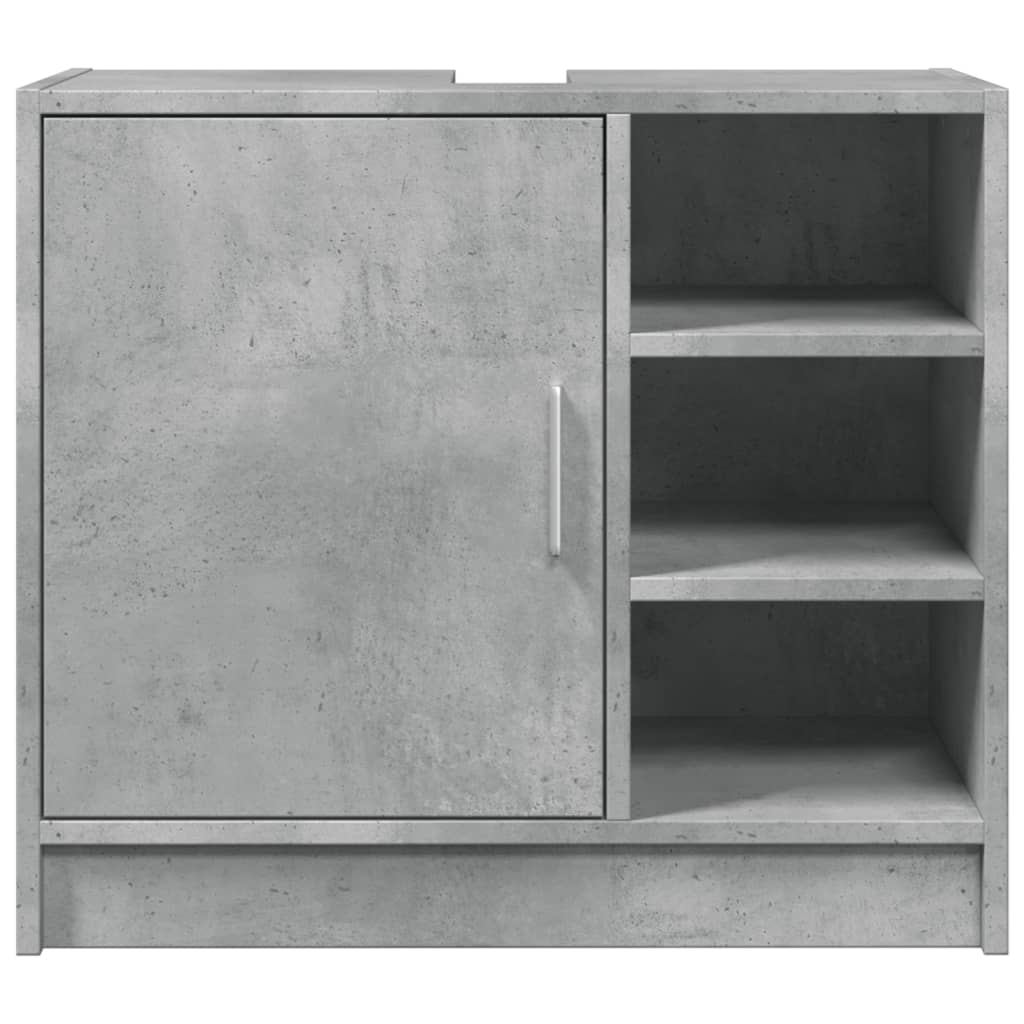 Washbasin base cabinet concrete grey 63x29x55 cm wood material