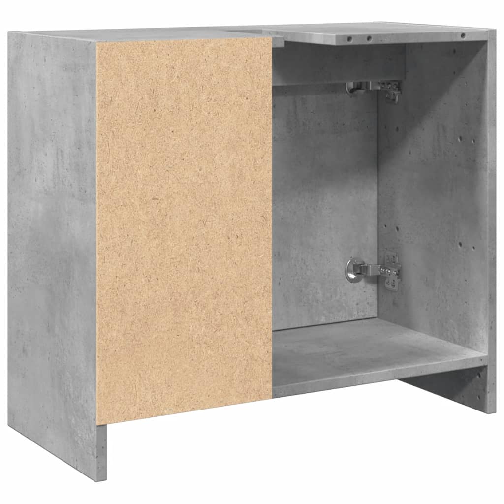 Washbasin base cabinet concrete grey 63x29x55 cm wood material