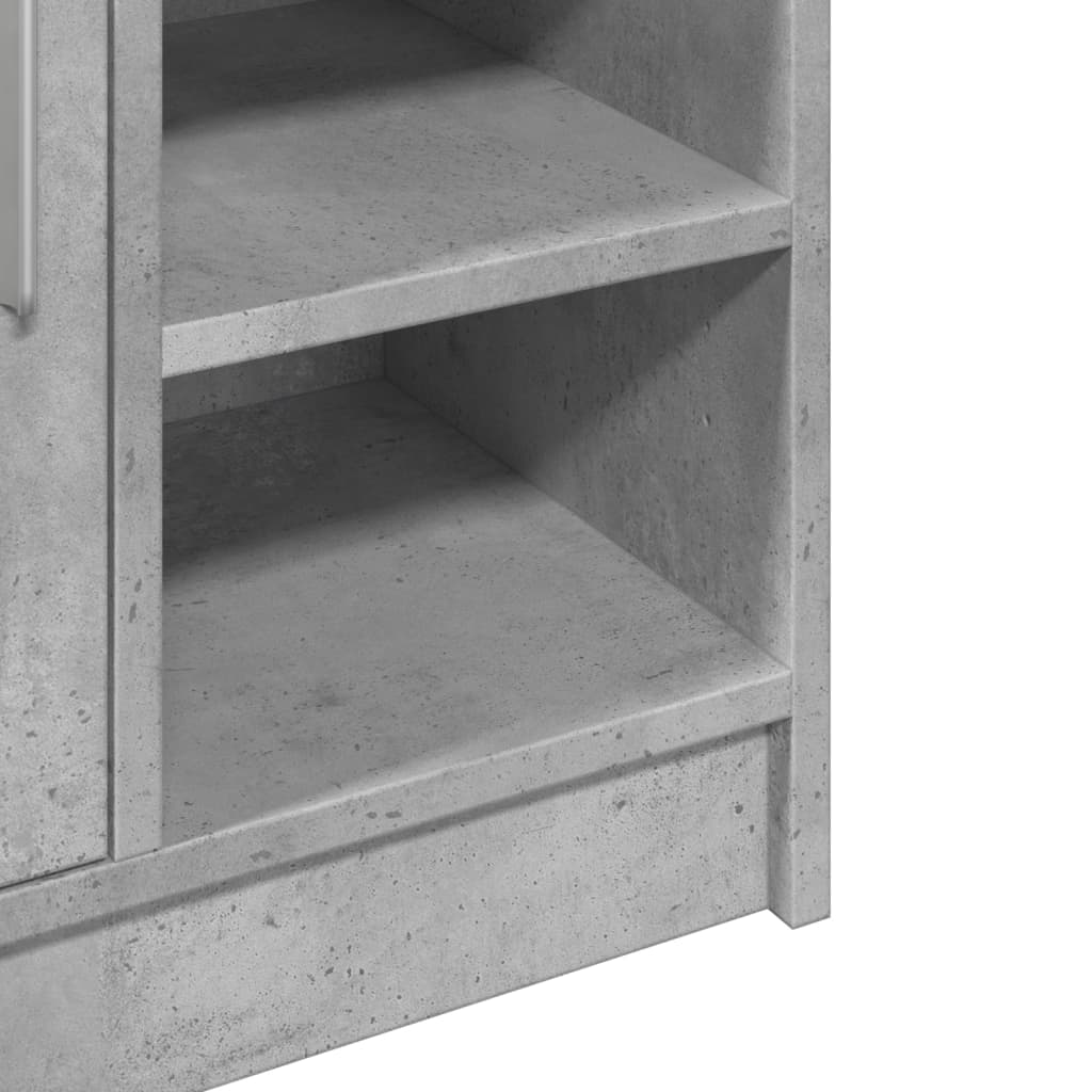 Washbasin base cabinet concrete grey 63x29x55 cm wood material