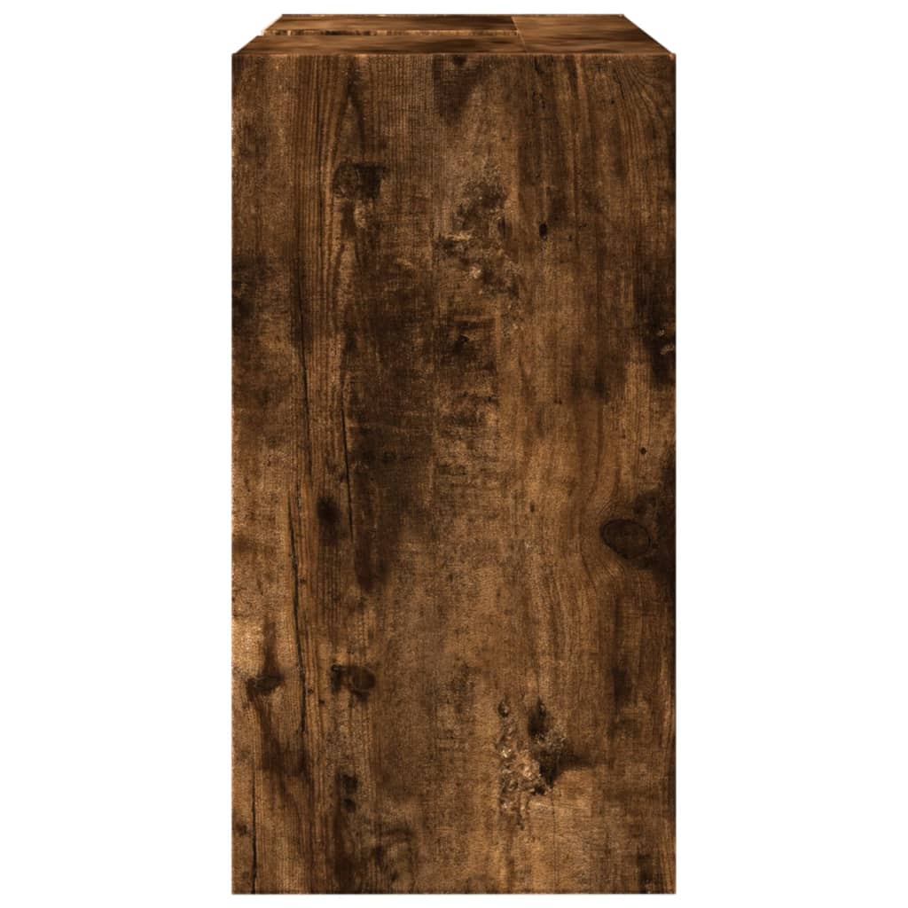 Washbasin cabinet smoked oak 63x29x55 cm wood material