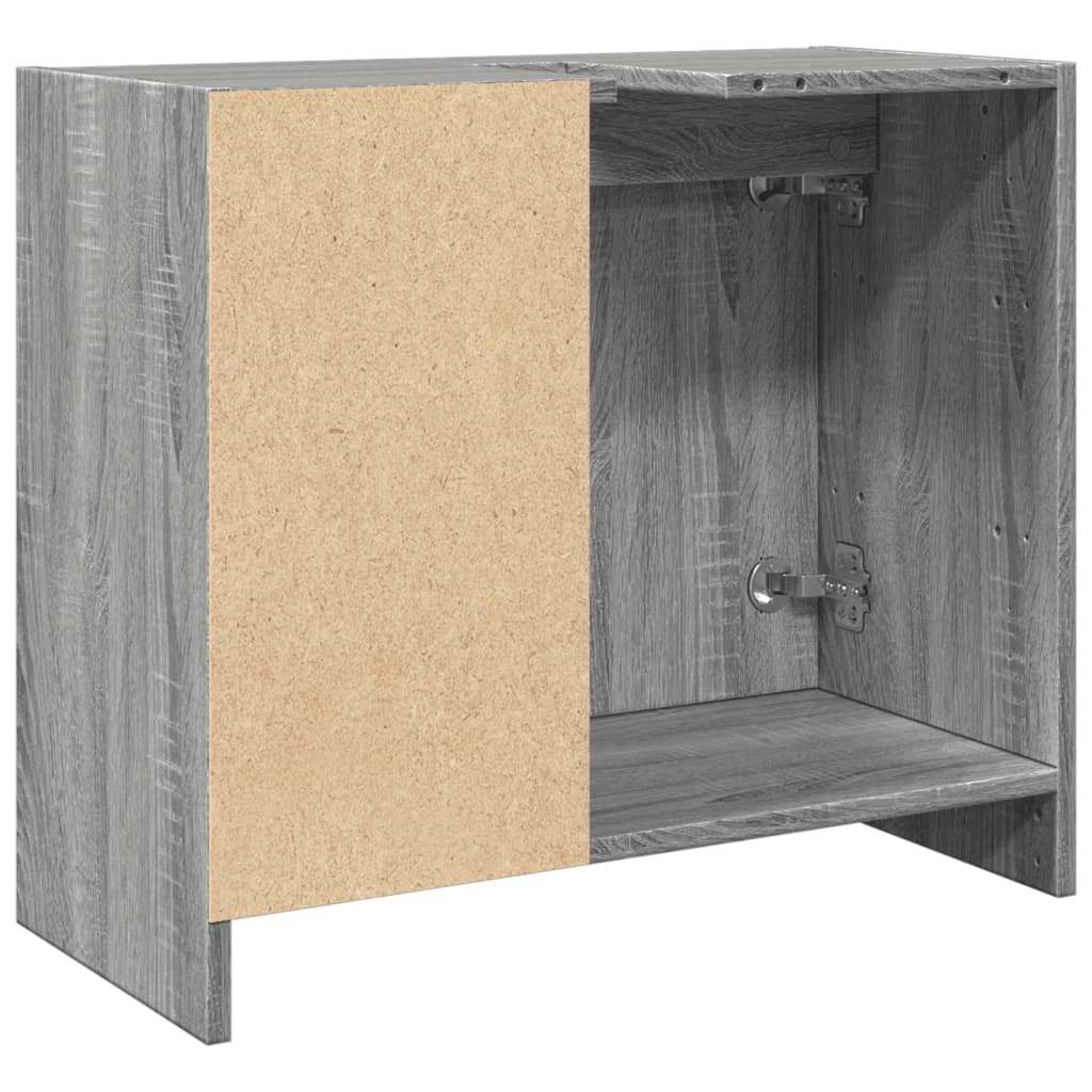 Washbasin Cabinet Grey Sonoma 63x29x55 cm Wood Material