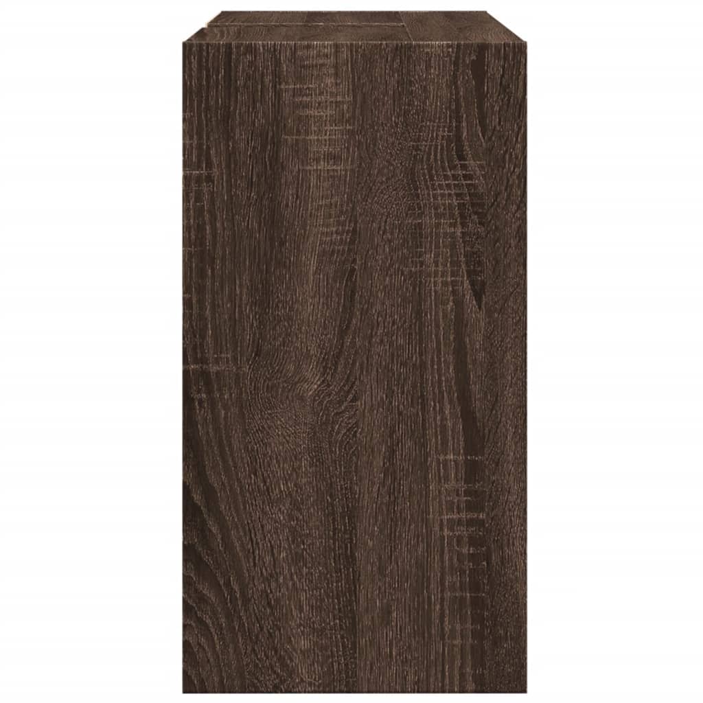 Washbasin Cabinet Brown Oak Look 63x29x55 cm Wood Material