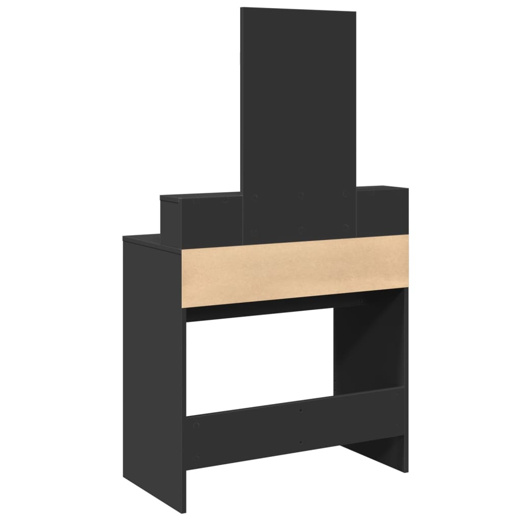 Dressing Table with Mirror Black 80x41x144.5 cm