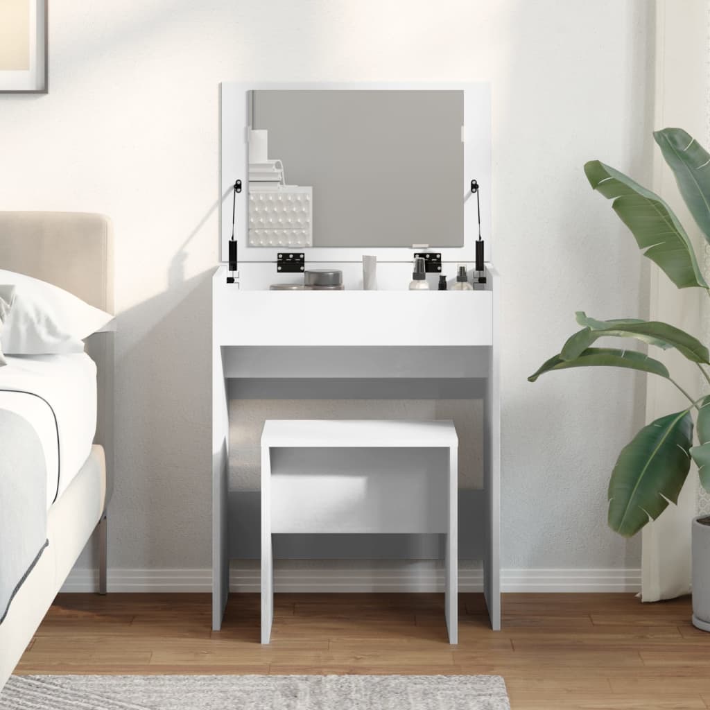 Dressing Table with Stool White 60x40x113.5 cm