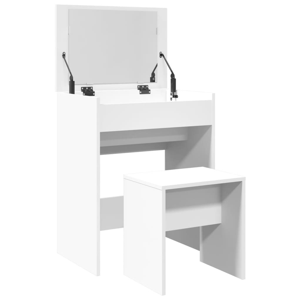 Dressing Table with Stool White 60x40x113.5 cm