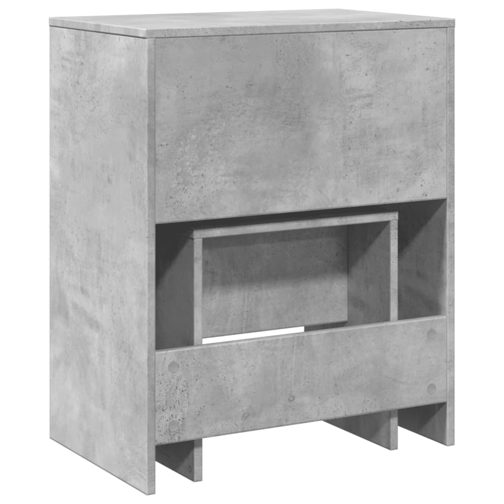 Dressing Table with Stool Concrete Grey 60x40x113.5 cm