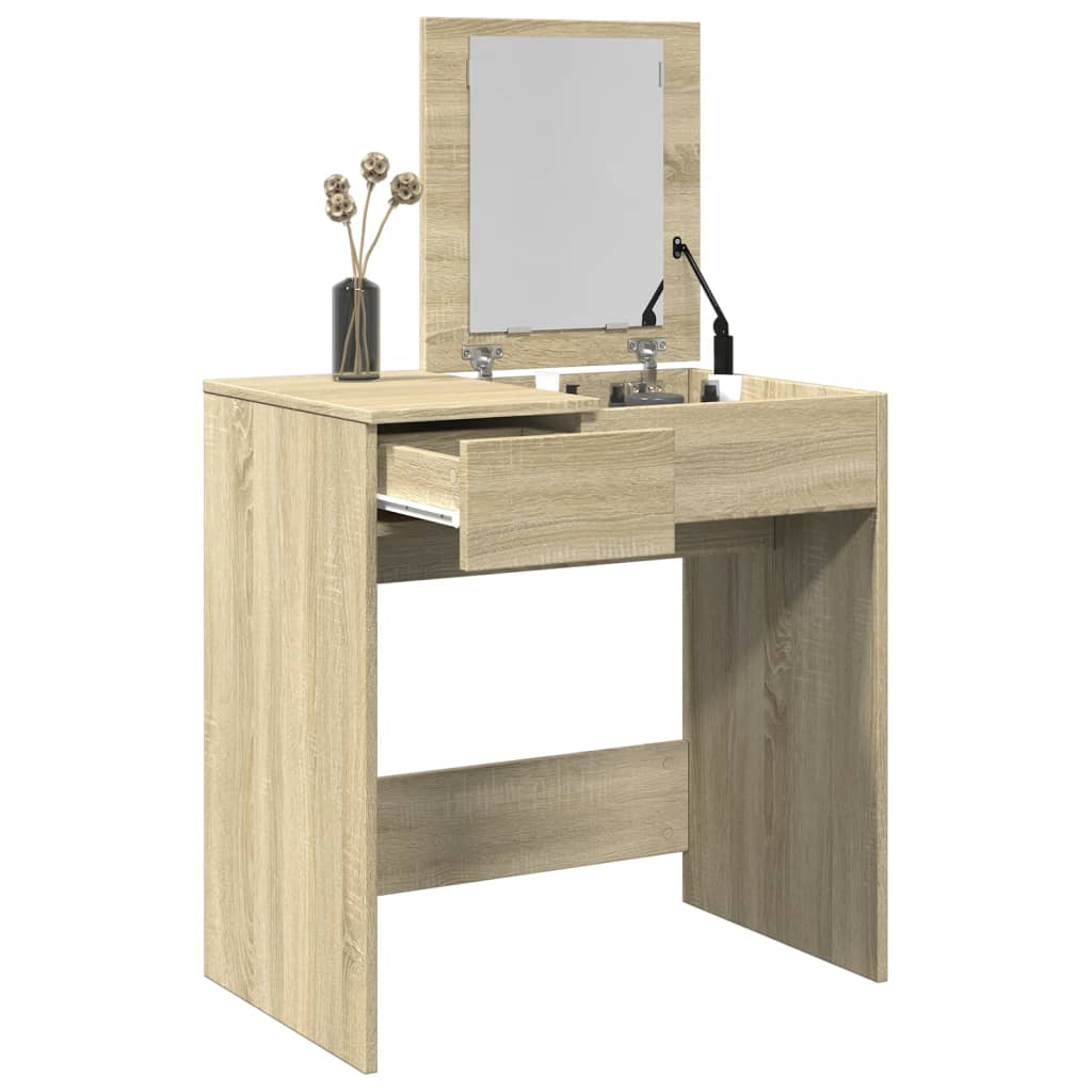 Dressing table with mirror Sonoma oak 73x46.5x120 cm