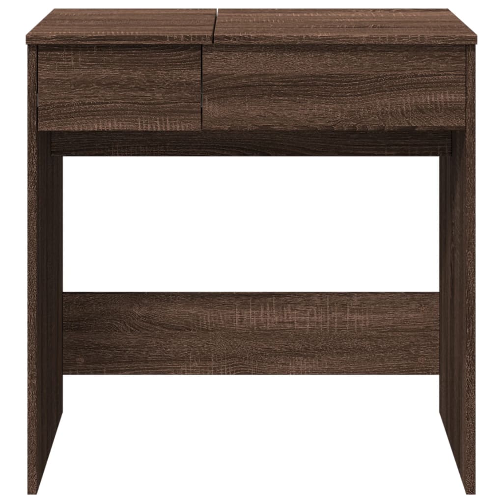 Dressing Table with Mirror Brown Oak Look 73x46.5x120 cm