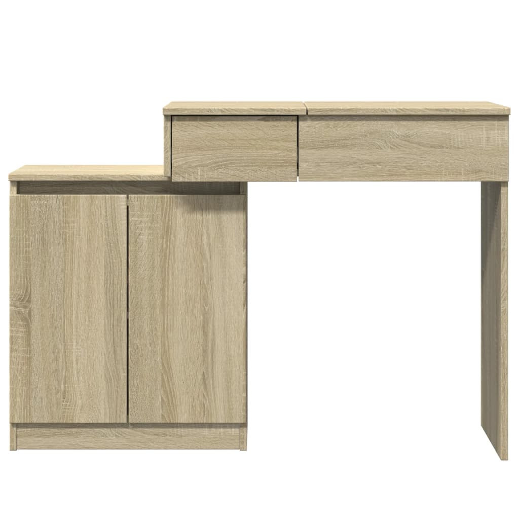 Dressing table with LED lighting Sonoma oak 115x37x110.5 cm