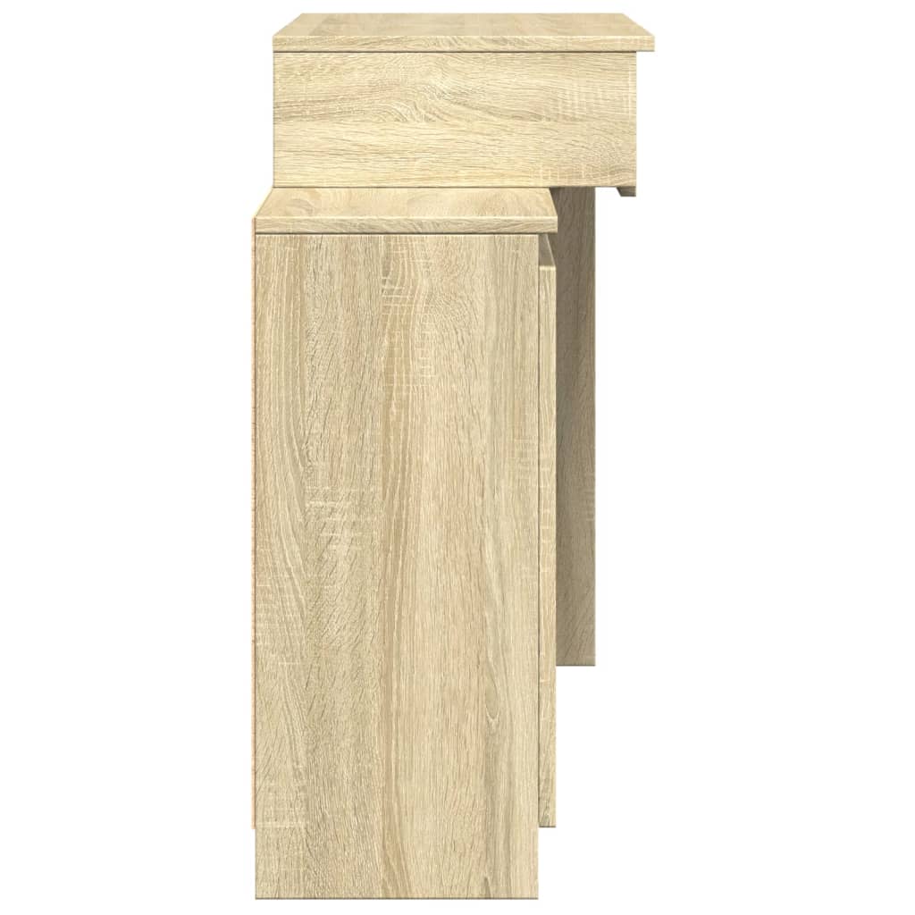 Dressing table with LED lighting Sonoma oak 115x37x110.5 cm