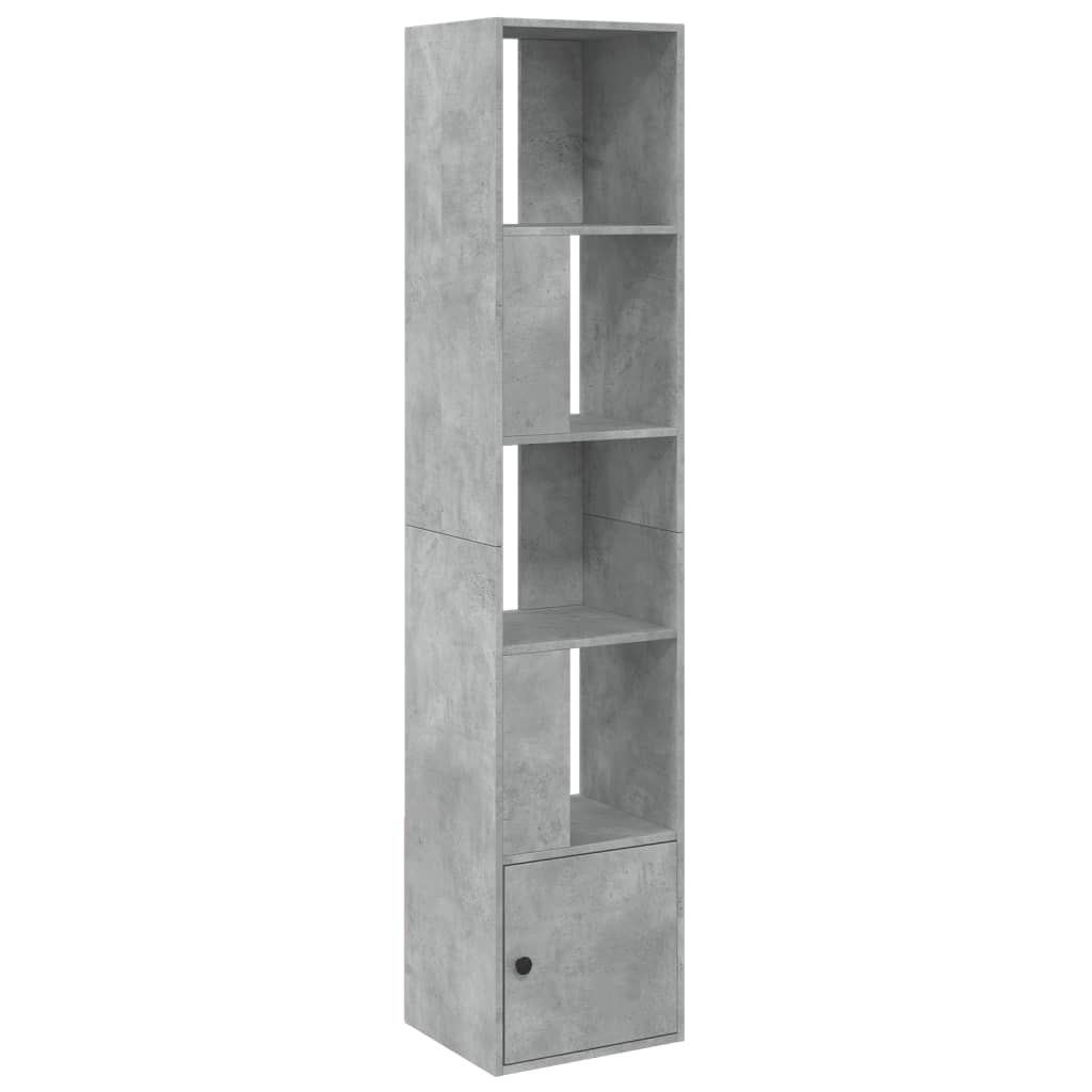 Bookshelf Concrete Grey 40x36x189 cm Wood Material