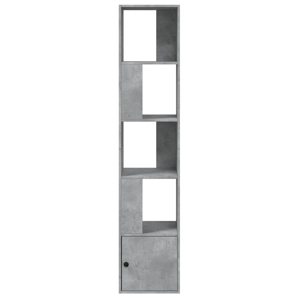 Bookshelf Concrete Grey 40x36x189 cm Wood Material