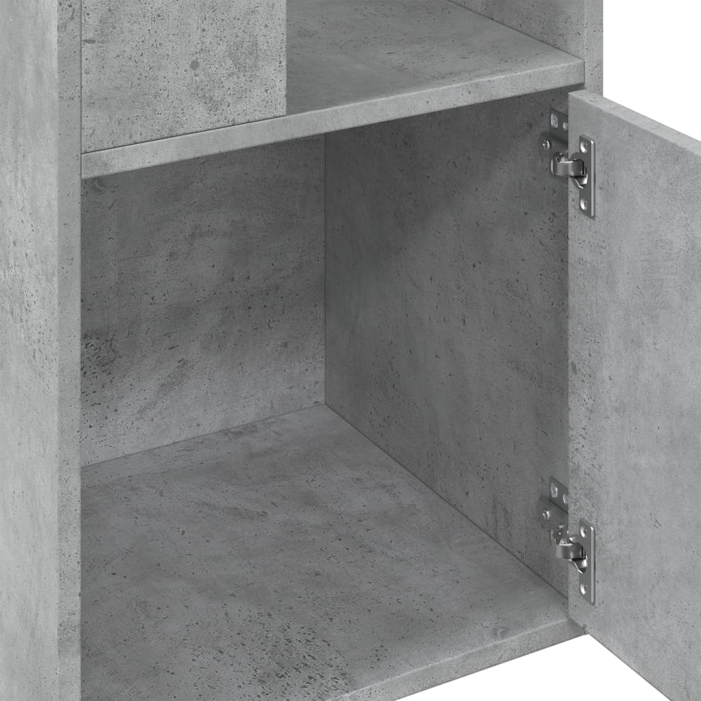 Bookshelf Concrete Grey 40x36x189 cm Wood Material