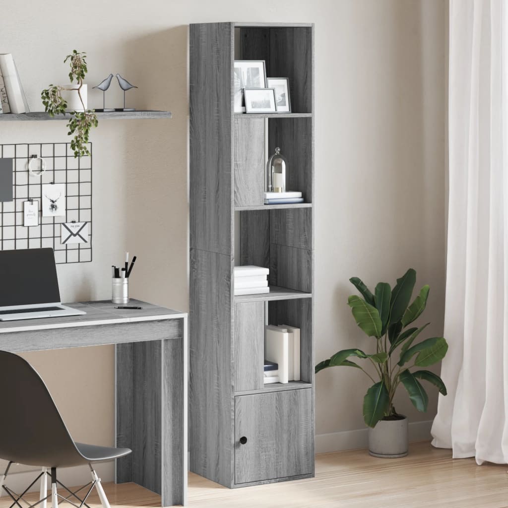 Bookshelf Gray Sonoma 40x36x189 cm Wood Material