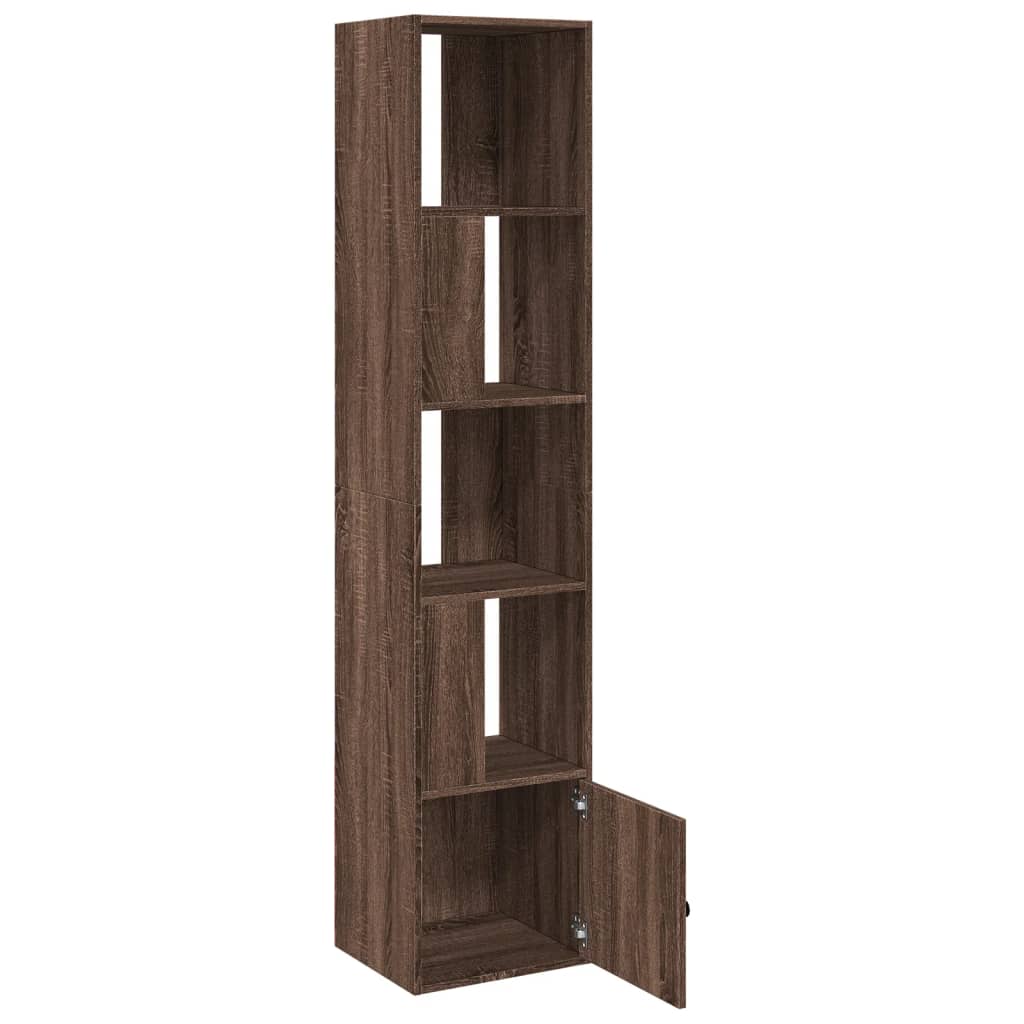 Bookshelf Brown Oak Look 40x36x189 cm Wood Material