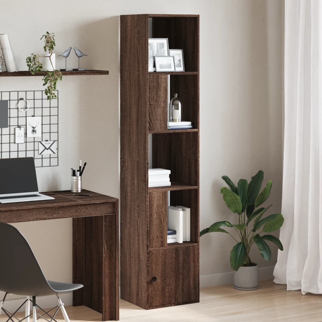 Bookshelf Brown Oak Look 40x36x189 cm Wood Material