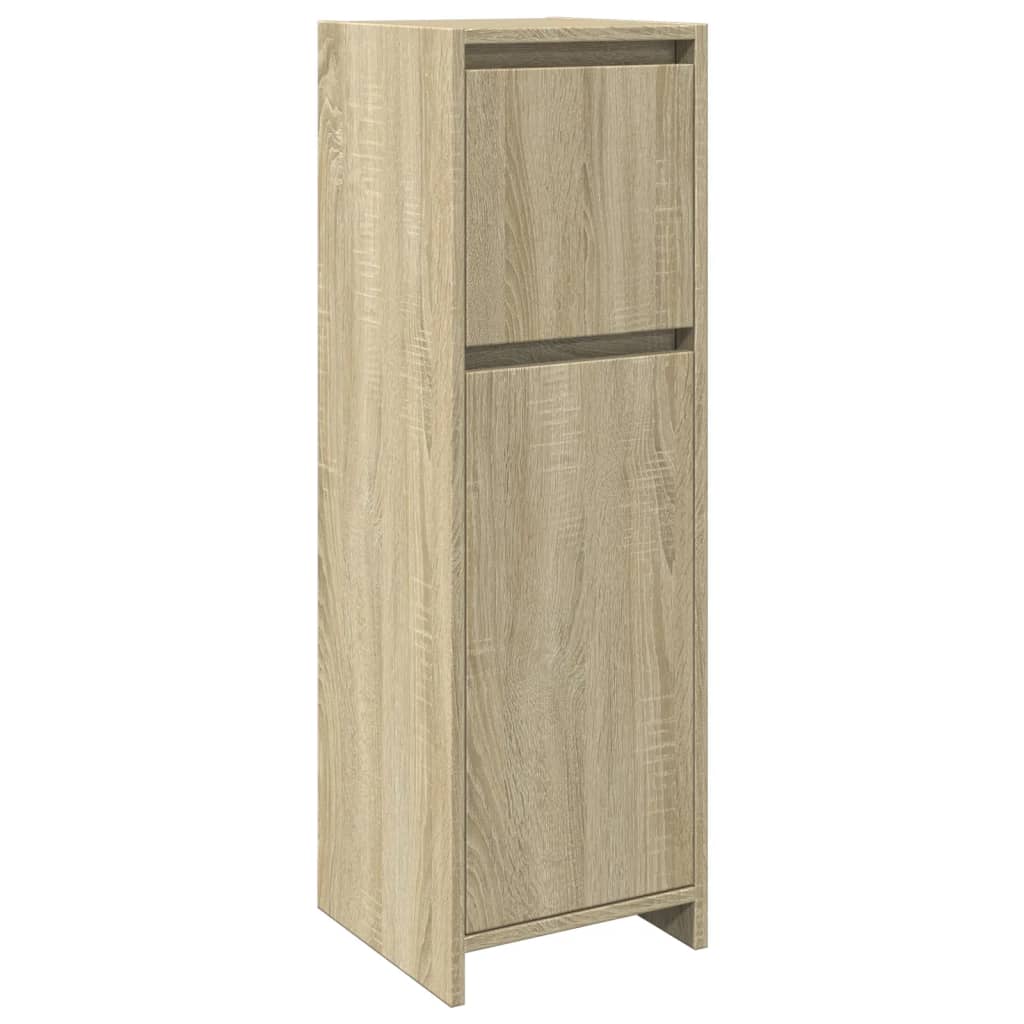 Bathroom Cabinet Sonoma Oak 30x30x95 cm Wood Material