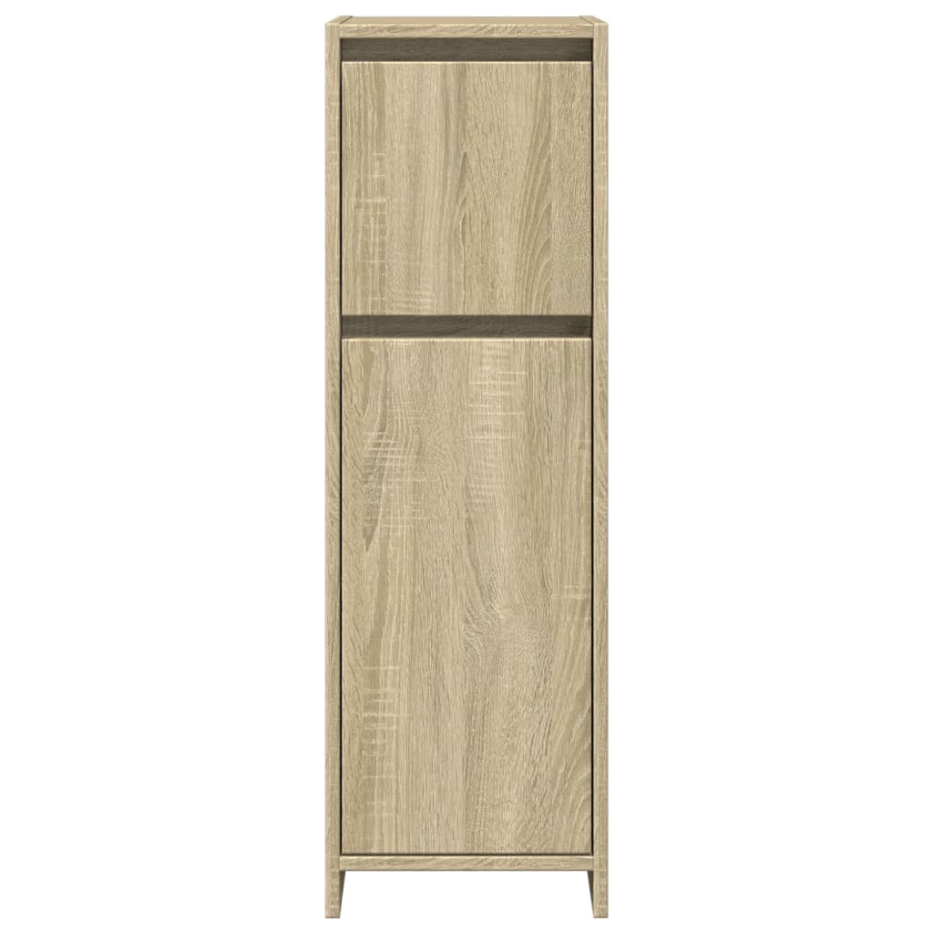 Bathroom Cabinet Sonoma Oak 30x30x95 cm Wood Material