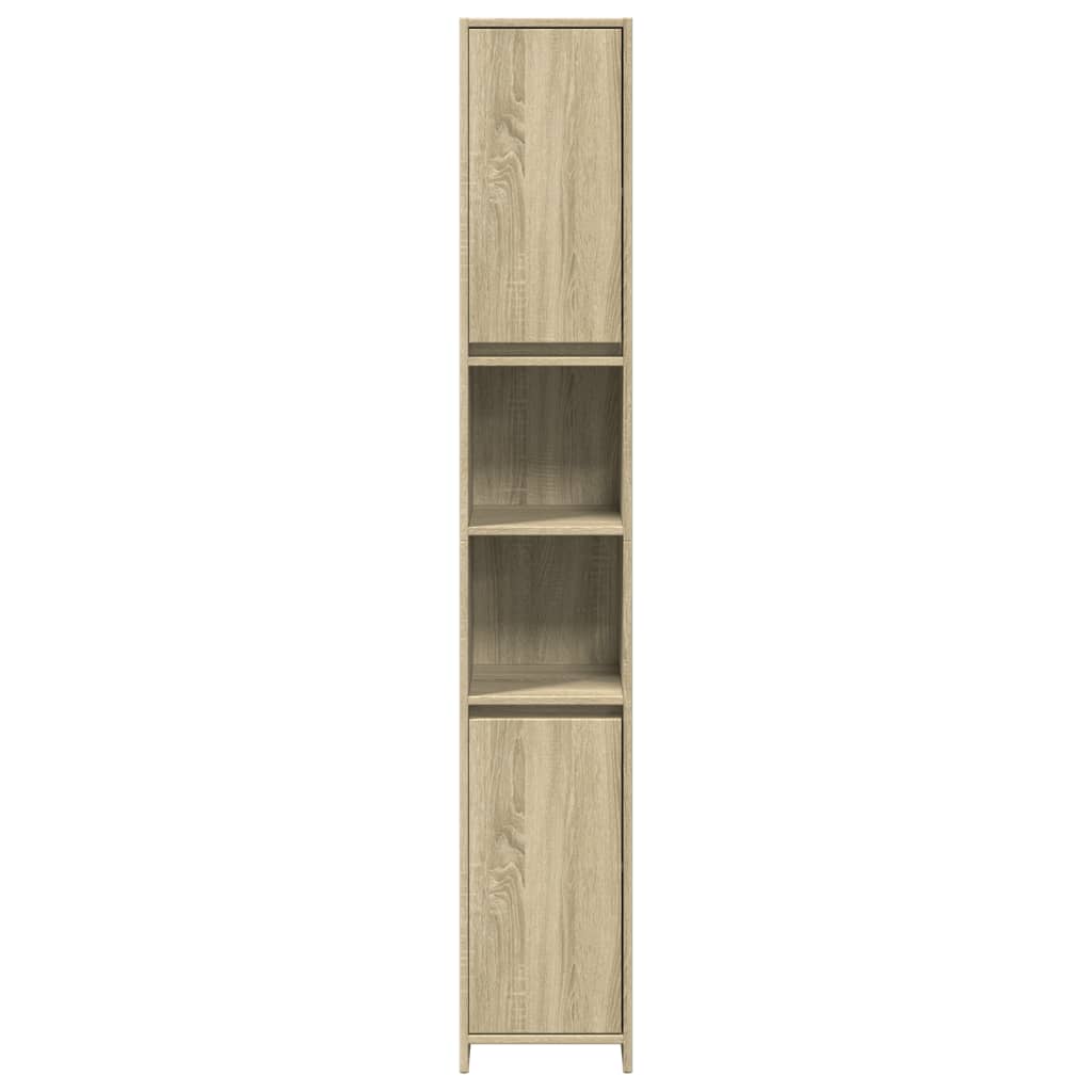 Bathroom Cabinet Sonoma Oak 30x30x183.5 cm Wood Material