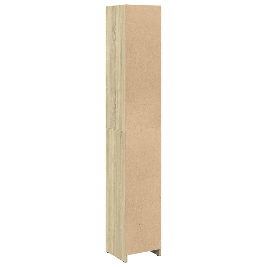 Bathroom Cabinet Sonoma Oak 30x30x183.5 cm Wood Material