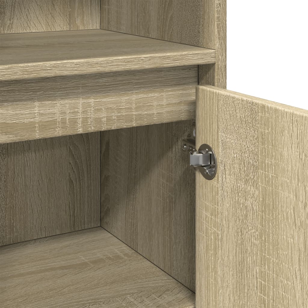 Bathroom Cabinet Sonoma Oak 30x30x183.5 cm Wood Material