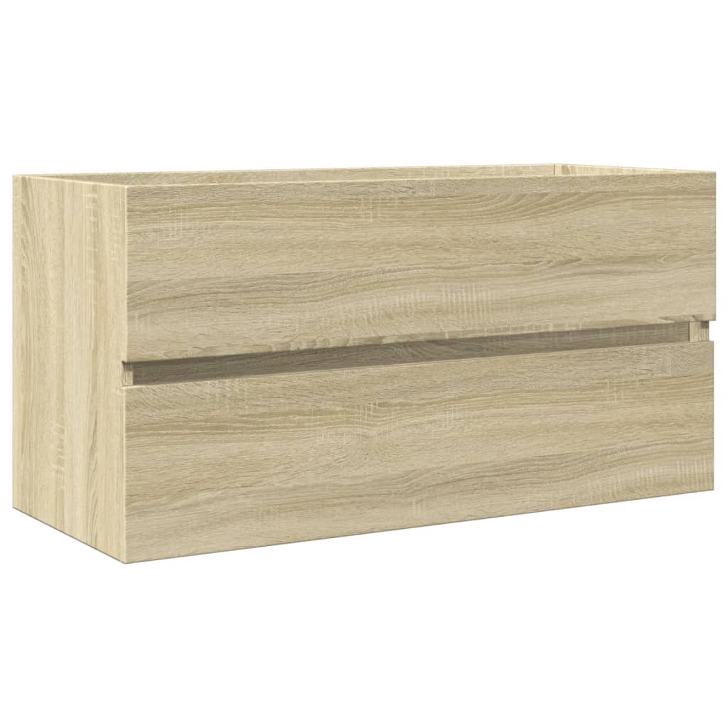 Waschbeckenunterschrank Sonoma-Eiche 90x38,5x45cm Holzwerkstoff