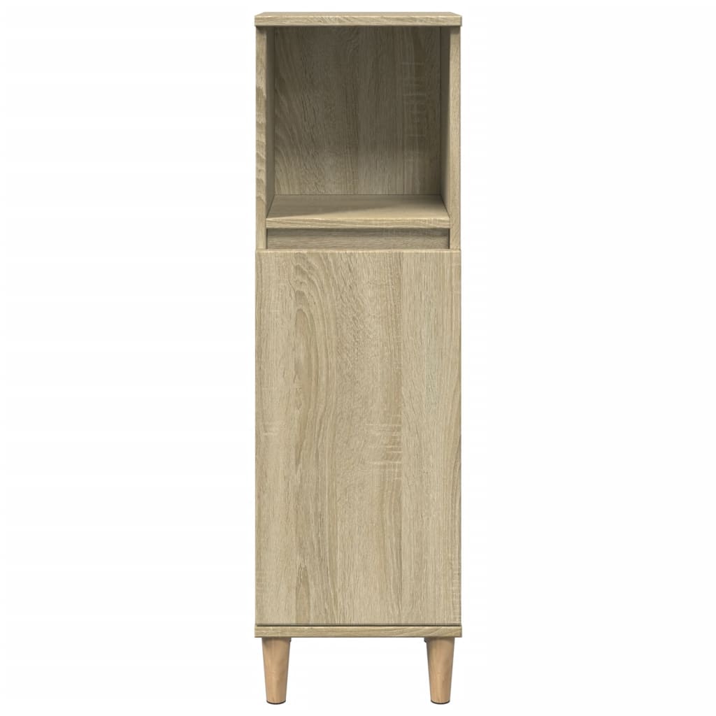 Bathroom Cabinet Sonoma Oak 30x30x100 cm Wood Material