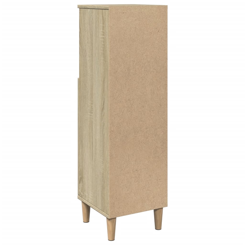 Bathroom Cabinet Sonoma Oak 30x30x100 cm Wood Material