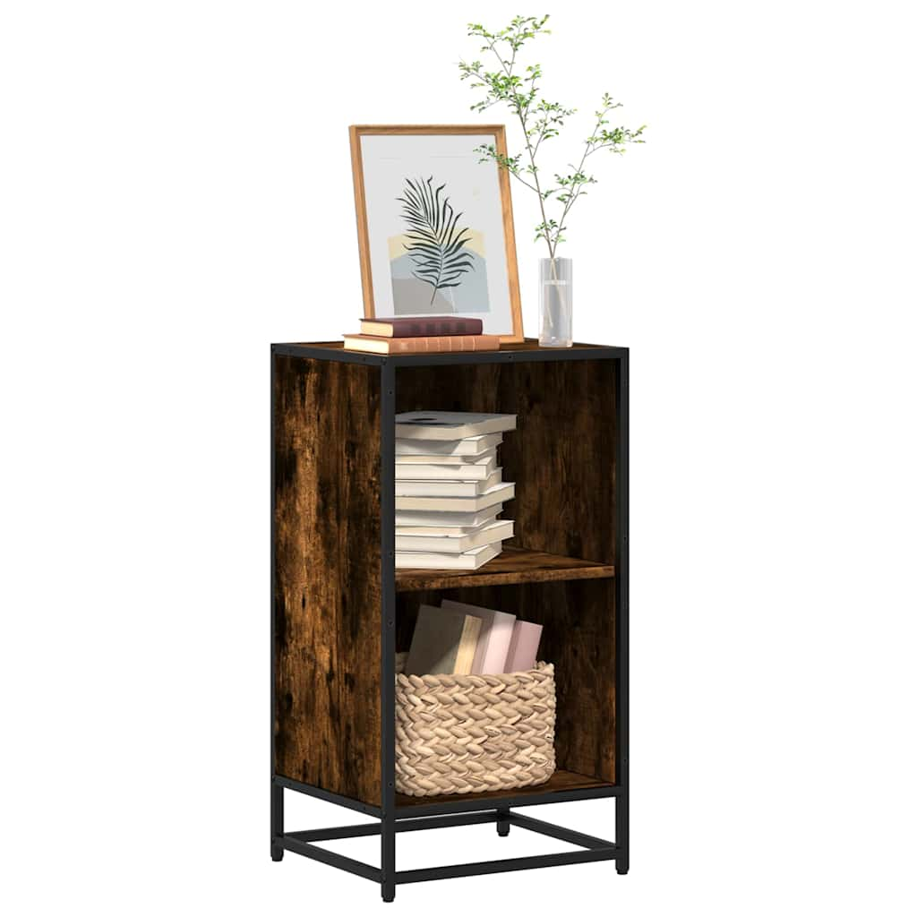 Bookshelf Smoked Oak 40x35x76 cm Wood Material