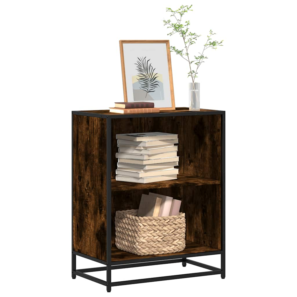 Bookshelf Smoked Oak 60x35x76 cm Wood Material