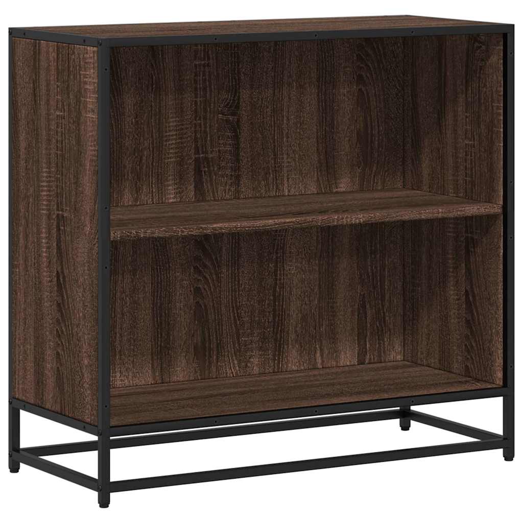 Bookcase Brown Oak Look 80.5x35x76 cm Wood Material