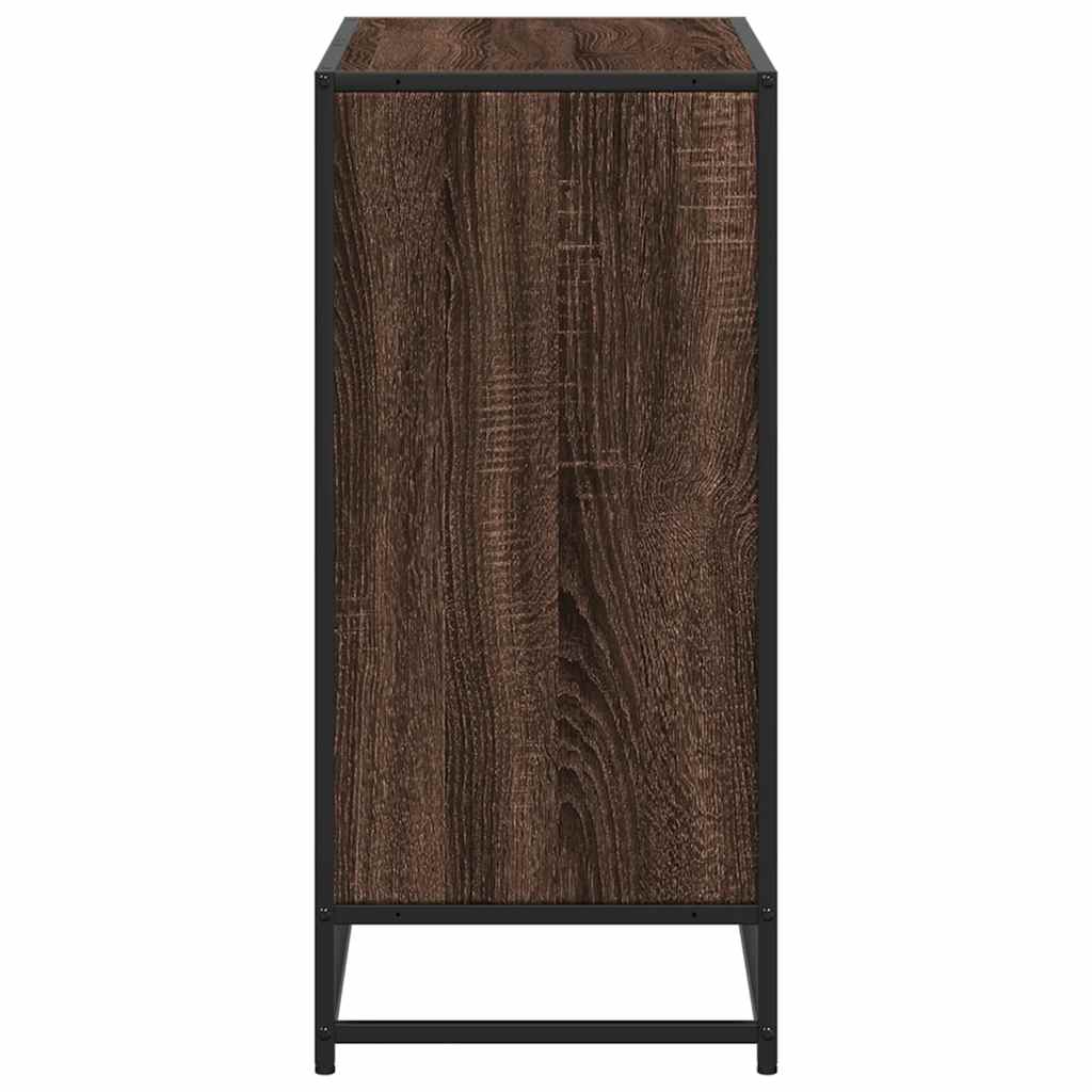 Bookcase Brown Oak Look 80.5x35x76 cm Wood Material