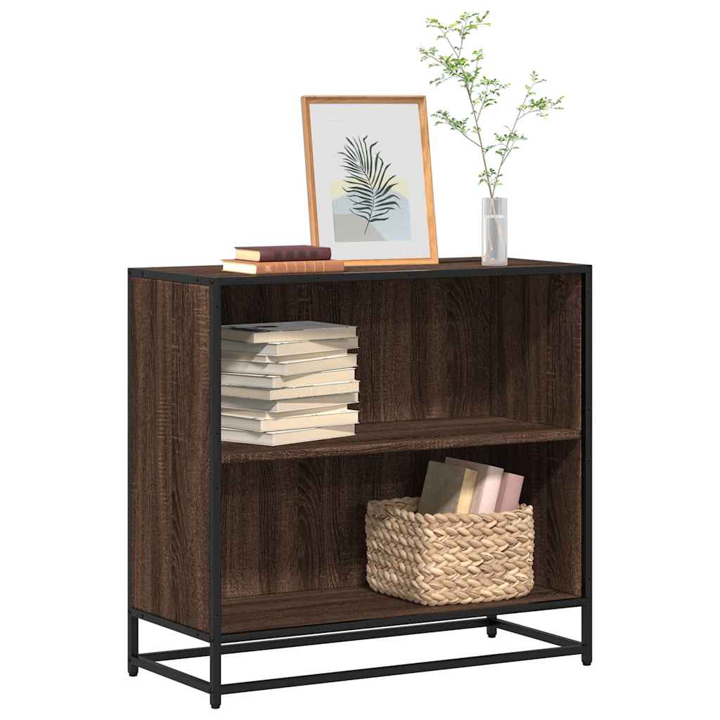 Bookcase Brown Oak Look 80.5x35x76 cm Wood Material