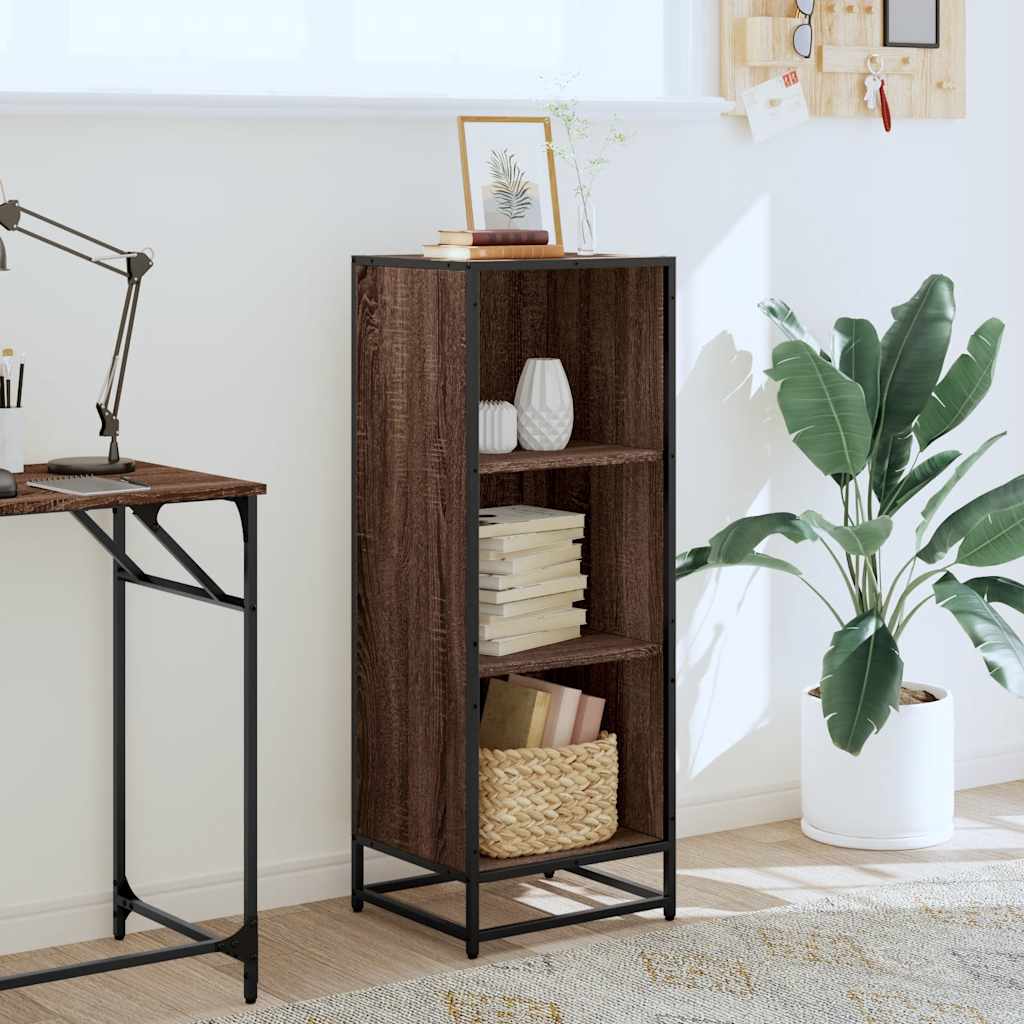 Bookshelf Brown Oak Look 40x35x107.5 cm Wood Material