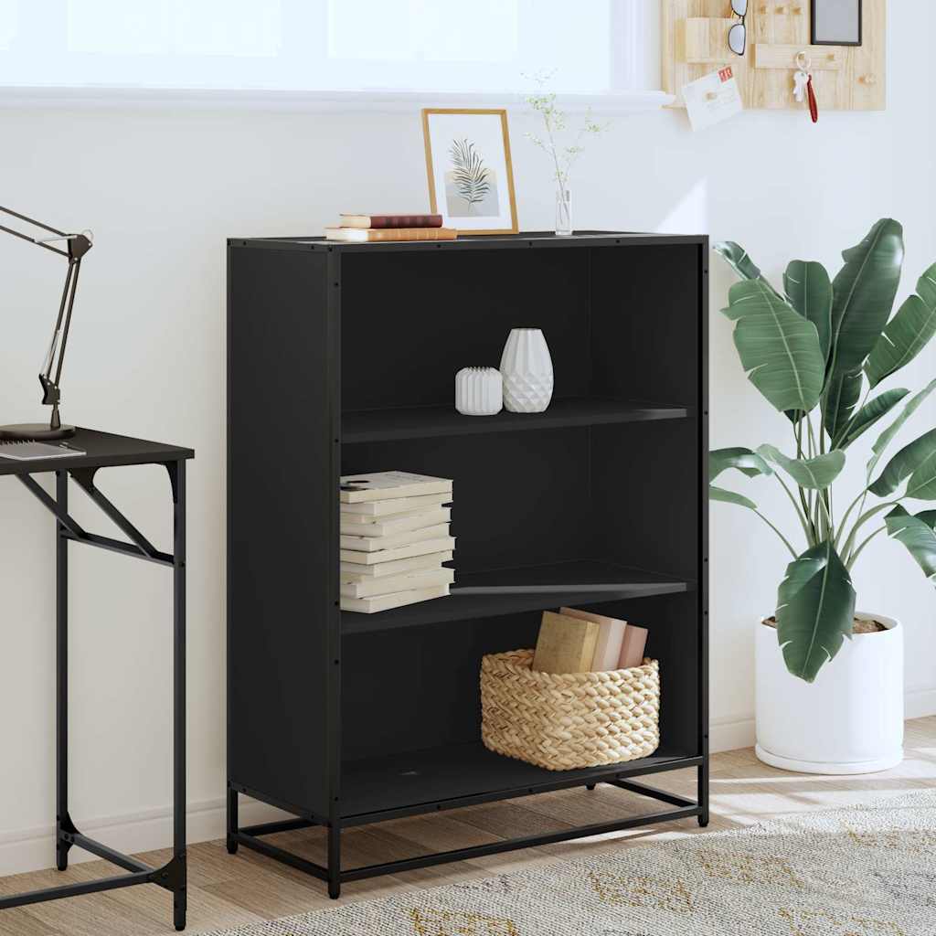 Bookshelf Black 80.5x35x107.5 cm Wood Material