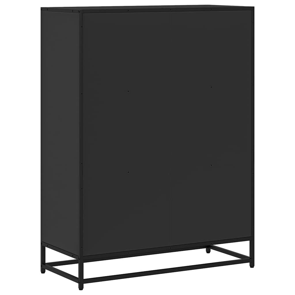 Bookshelf Black 80.5x35x107.5 cm Wood Material