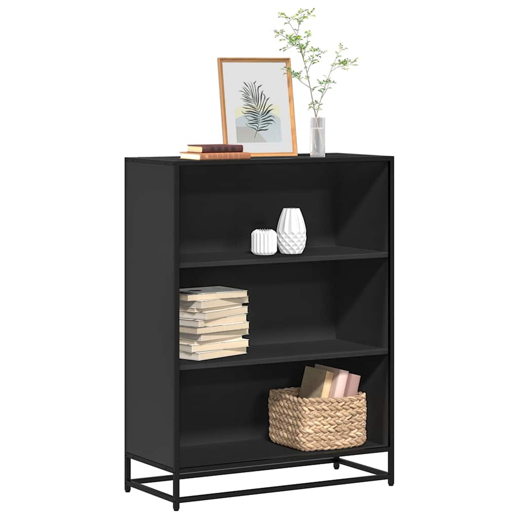 Bookshelf Black 80.5x35x107.5 cm Wood Material