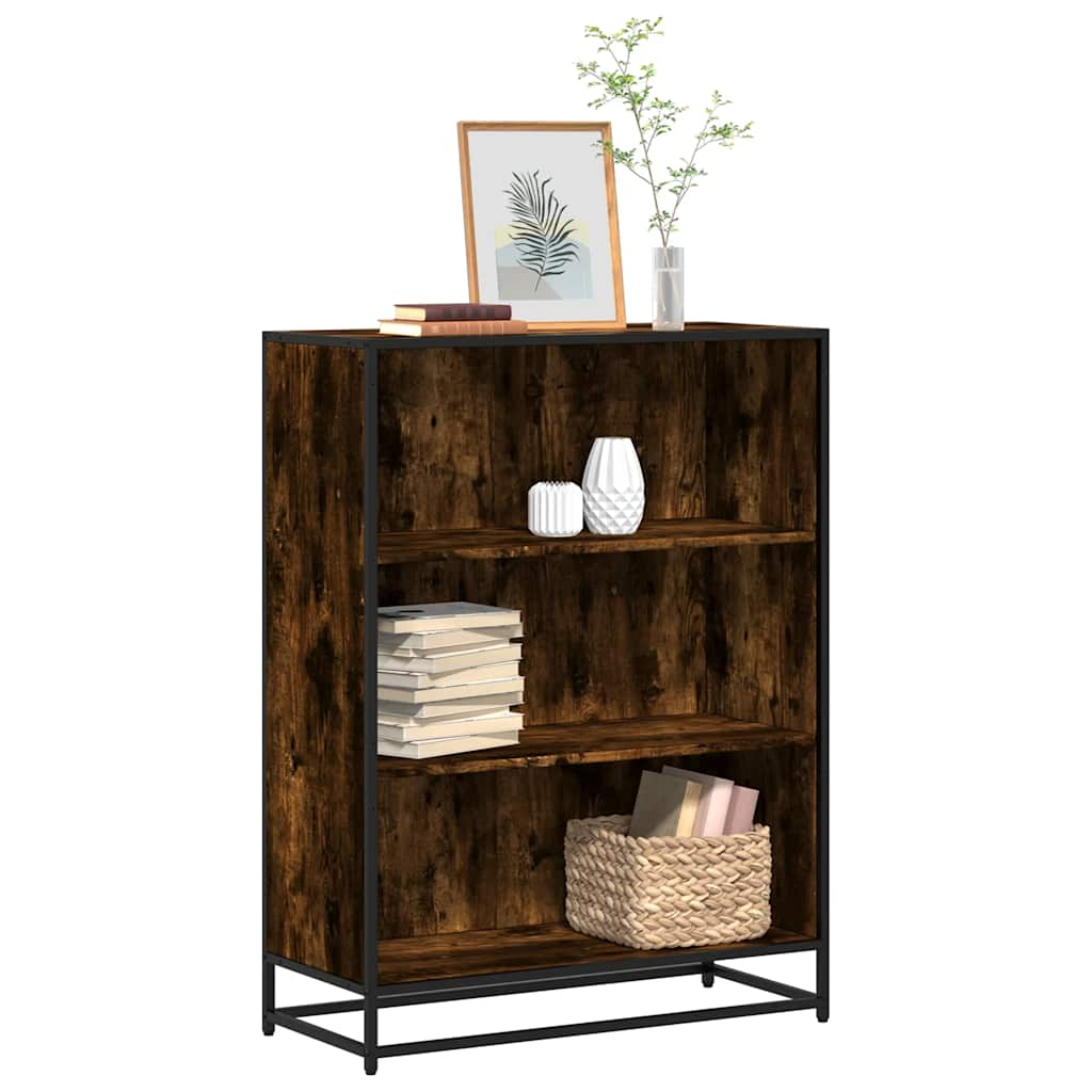 Bookshelf Smoked Oak 80.5x35x107.5 cm Wood Material