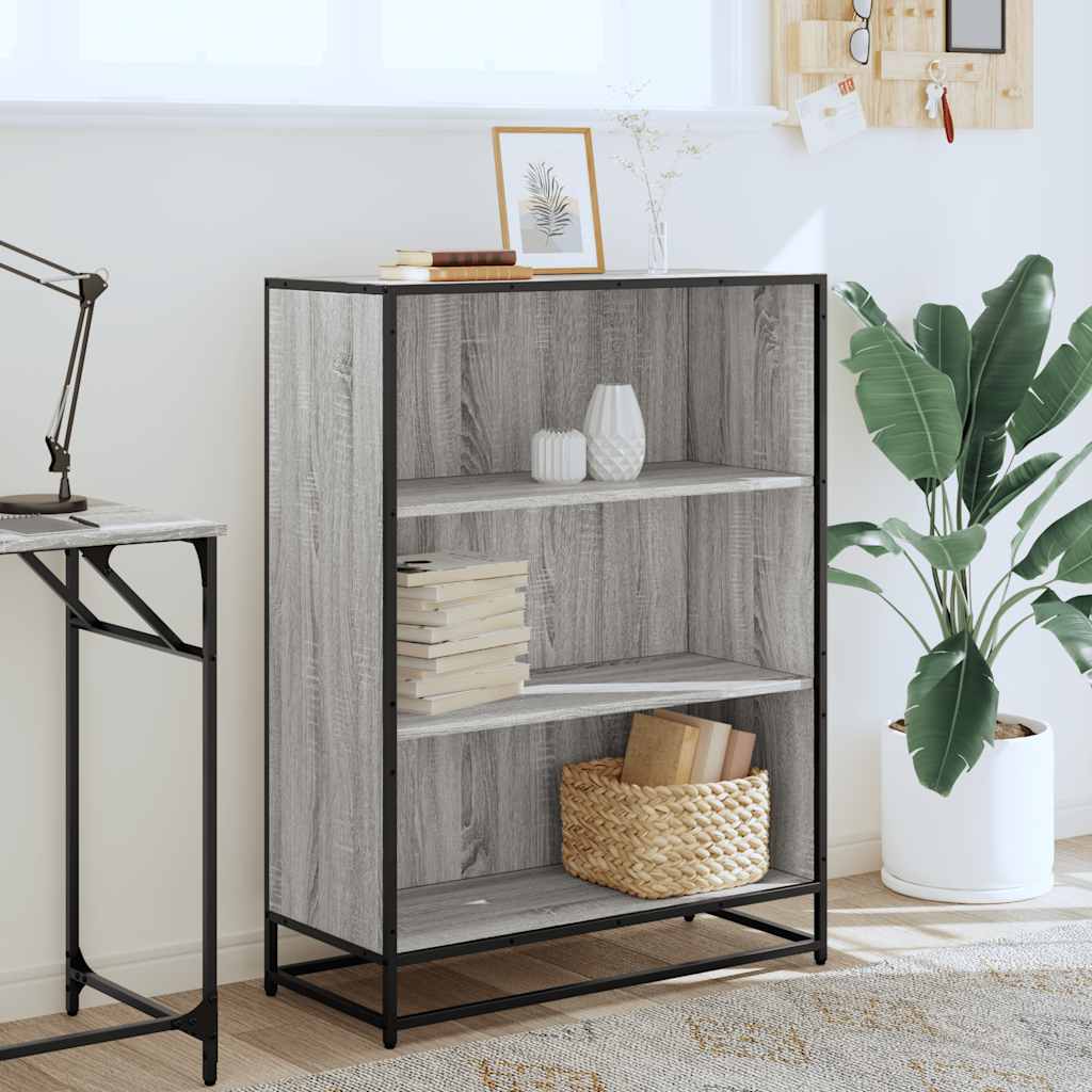 Bookshelf Gray Sonoma 80.5x35x107.5 cm Wood Material