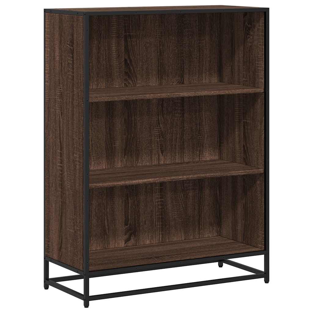 Bookcase Brown Oak Look 80.5x35x107.5 cm Wood Material